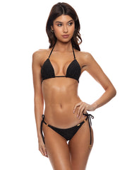 Luli Fama: Ring Seamless Triangle-Ring Seamless Ruched Back Tie Side Bikini (L835U21-001-L835J02-001)