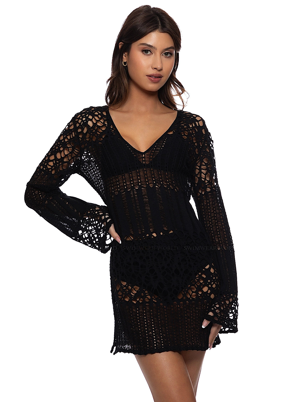 Luli Fama: Long Sleeve Short Dress