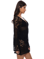 Luli Fama: Long Sleeve Short Dress (L850G75-001)