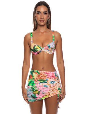 Luli Fama: Scrunched Up Mini Skirt (L842J74-111)