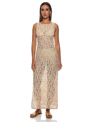 Luli Fama: Sleeveless Long Dress (L612G90-111)