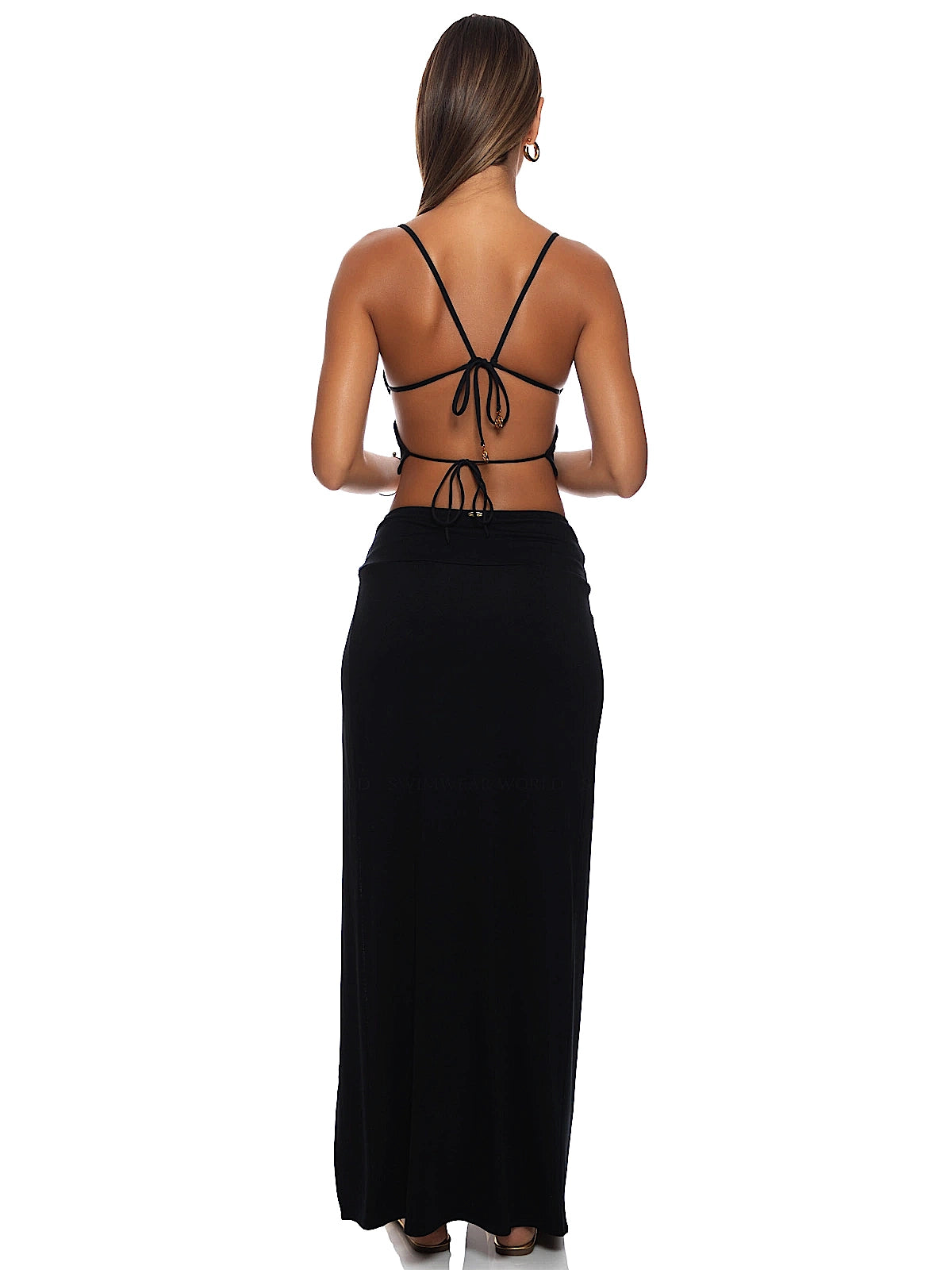 Luli Fama: Twist Front Skirt (L859B72-001)