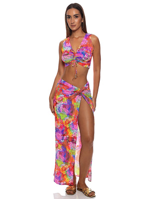 Luli Fama: Adjustable Tank-Twist Front Skirt (L857B62-111-L857I62-111)