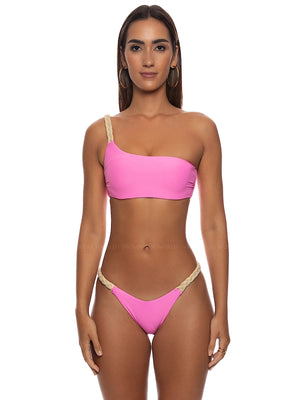 Luli Fama: One Shoulder Braided Laced Back-Braided Bikini (L805E41-052-L805I17-052)