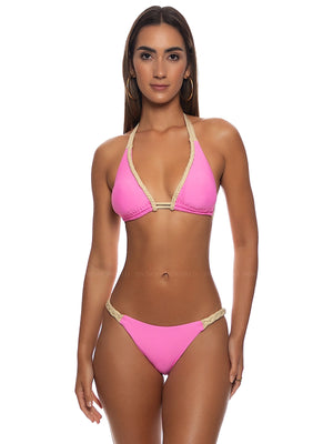 Luli Fama: Braided Triangle Halter-Braided Bikini (L80573T-052-L805I18-052)
