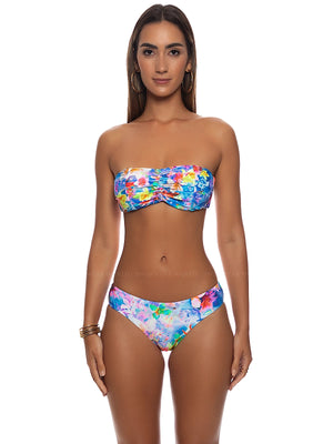 Luli Fama: Ruched Free Form Bandeau-Seamless Bikini (L851G40-111-L851G28-111)