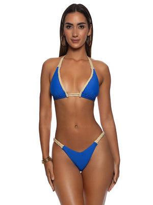 Luli Fama: Braided Triangle Halter-Braided Bikini (L80573T-340-L805I17-340)