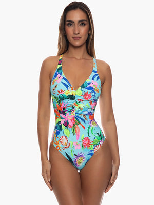 Luli Fama: Ruched Front One-Piece (L880G24-111)