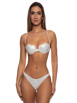 Luli Fama: Scalloped Balconette-High Leg Bikini (L878H49-014-L878N50-014)