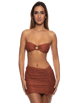 Luli Fama: Scrunched Up Mini Skirt (L871J74-007)