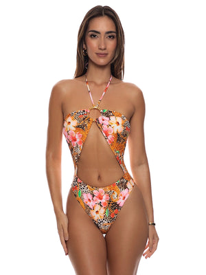 Luli Fama: Halter Ring Cut Out One-Piece (L885B53-111)