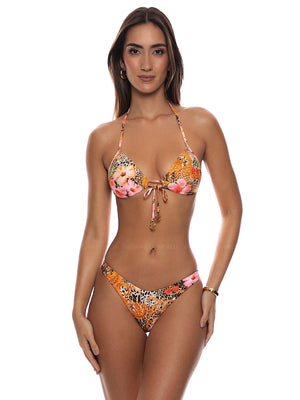 Luli Fama: Molded Push Up Bandeau-High Leg Bikini (L88543H-111-L885N50-111)