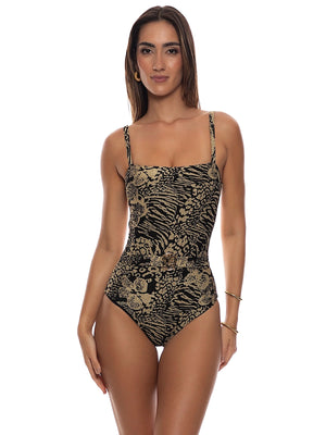 Luli Fama: Square Neck One-Piece (L889F58-050)