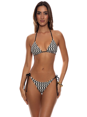 Luli Fama: Seamless Triangle-Seamless Ruched Back Tie Side Bikini (L88821P-151-L88802P-151)
