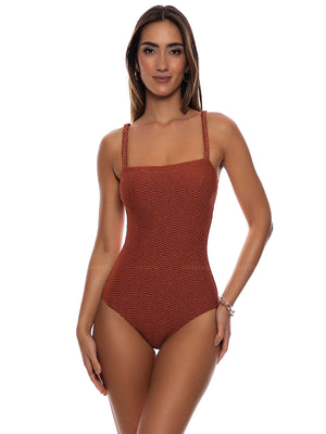 Luli Fama: Square Neck One-Piece (L883X58-237)