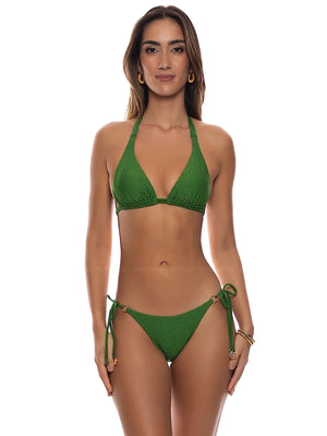 Luli Fama: Triangle Halter-Seamless Tie Side Bikini (L83573P-048-L835J03-048)
