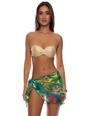 Luli Fama: Sarong Mini Skirt (L890B59-111)