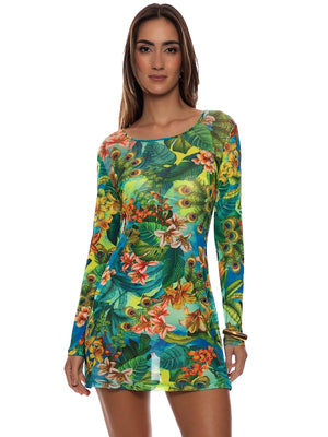 Luli Fama: Long Sleeve Short Dress (L890B86-111)