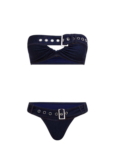 It's Now Cool: The Buckle Bandeau-The Buckle Pant Bikini (INC1076-HTR-INC1077-HTR)