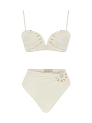 Maliluha: Dancing Queen Ivory Bikini (SS22BKN10-WHT)