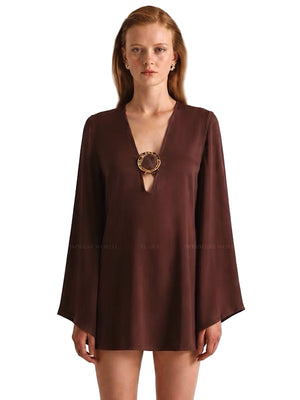 Maliluha: Camille Dress (SS26DRESS02BROWN)