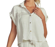 Cropped Shirt-Ruffle Short ::RET