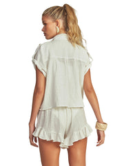 Empress Brasil: Cropped Shirt-Ruffle Short (S2302B-S2317B)