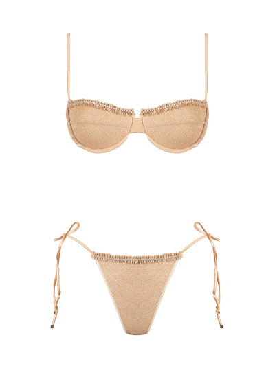 Seashell: Negin Balconette-Luma Bikini (WT0010_SS-SAND-WT0011_SS-SAND)