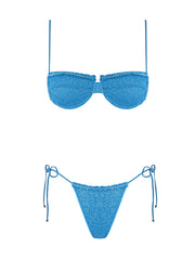 Seashell: Negin Balconette-Luma Bikini (WT0010_SS-TURQ-WT0011_SS-TURQUOISE)