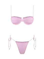 Seashell: Negin Balconette-Luma Bikini (WT0010_SS-PINK-WT0011_SS-PINK)