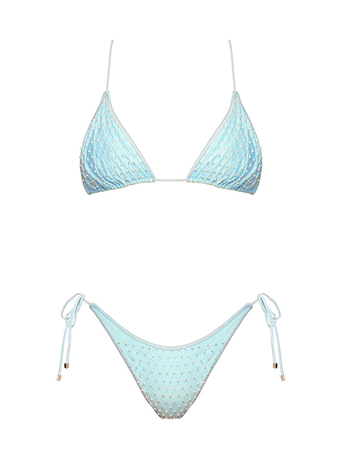 SISANDI TRIANGLE　ビキニ Saint Laurent Triangle Bikini Top in Orange | FWRD