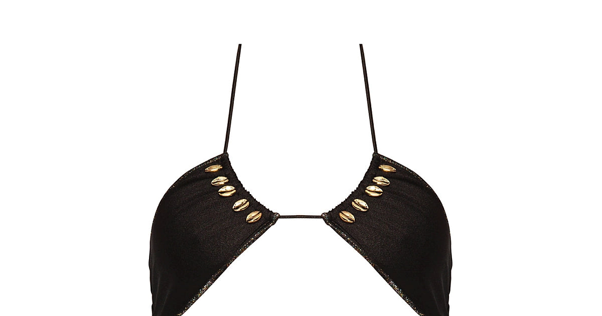 Seashell: June Halter-Pearl Tie Side Bikini | Swimwear World
