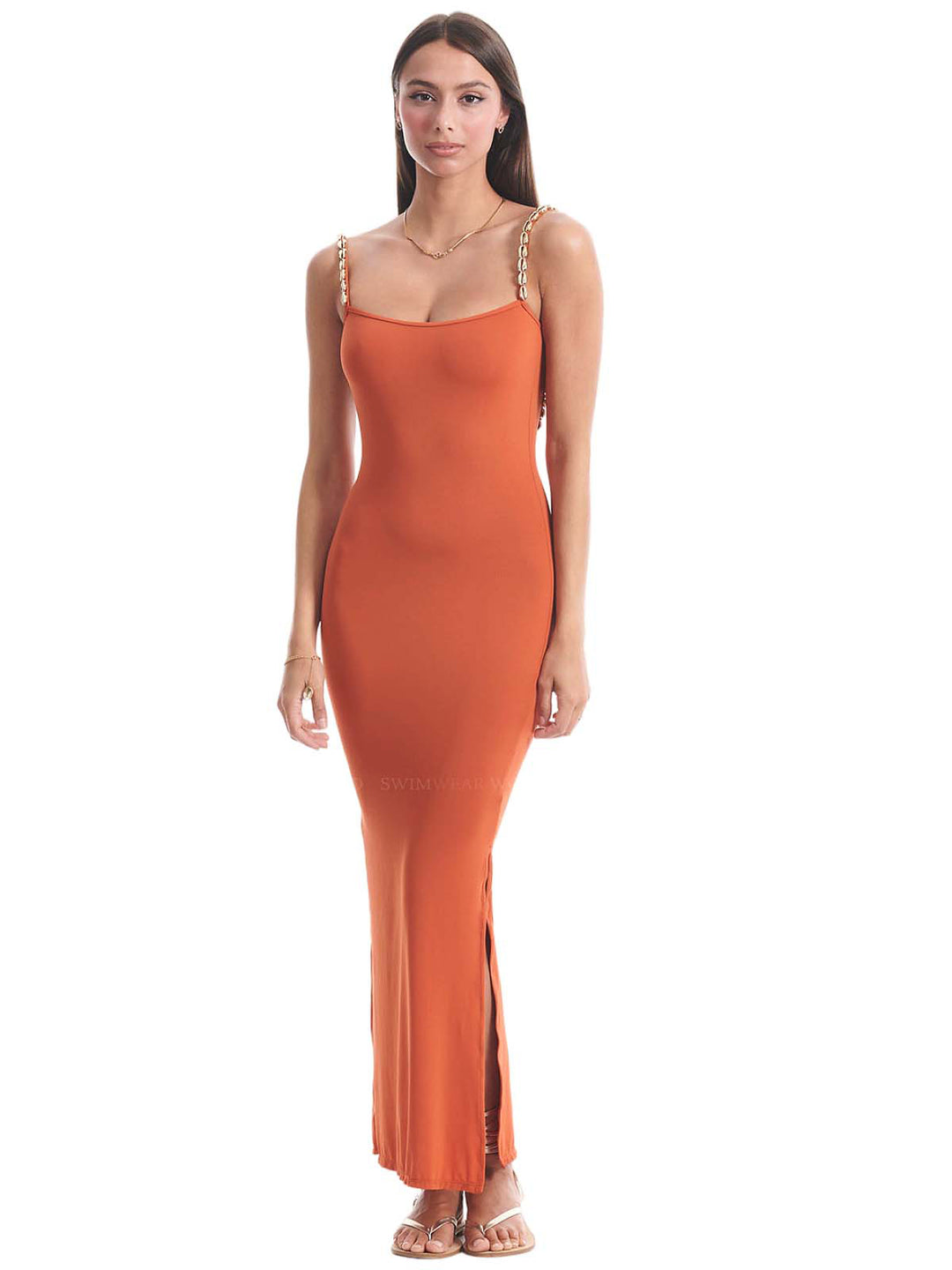 orange seashell dress Coral Seashell Sky Dress  Adeline