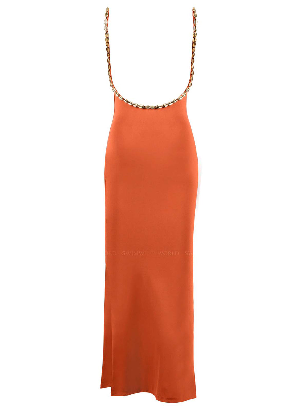 orange seashell dress Orange Seashell Cotton Kaftan Dress