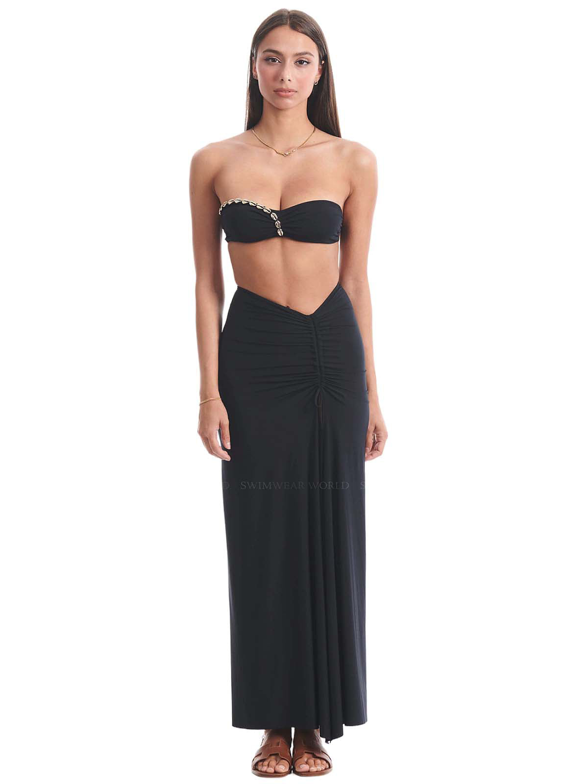 Seashell: Pauline Long Skirt (WT0039-SS-BLACK) – Swimwear World