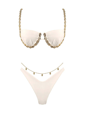 Seashell: Colette-Alana Bikini (WT0035-SS-LATTE-WT0036-SS-LATTE)