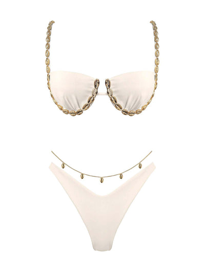 Seashell: Colette-Alana Bikini (WT0035-SS-LATTE-WT0036-SS-LATTE)