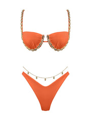 Seashell: Colette-Alana Bikini (WT0035-SS-PAPAY-WT0036-SS-PAPAY)