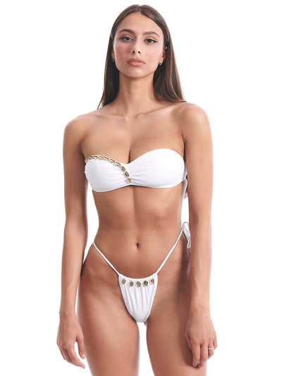 Seashell: Nadine-Monique Bikini (WT0030-SS-WHITE-WT0033-SS-WHITE)