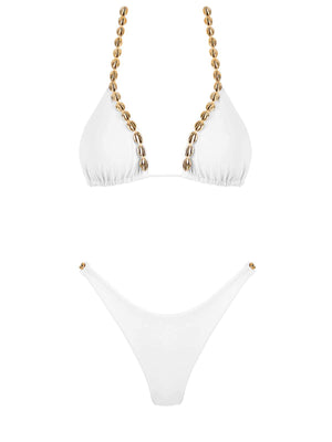 Seashell: Carine-Chantal Bikini (WT0029-SS-WHITE-WT0032-SS-WHITE)
