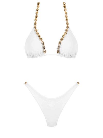 Seashell: Carine-Chantal Bikini (WT0029-SS-WHITE-WT0032-SS-WHITE)