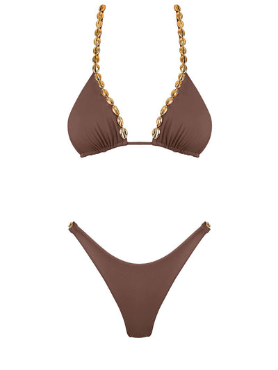 Seashell: Carine-Chantal Bikini (WT0029-SS-CACAO-WT0032-SS-CACAO)