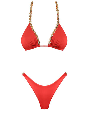 Seashell: Carine-Chantal Bikini (WT0029-SS-FIRE-WT0032-SS-FIRE)