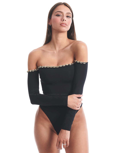 Seashell: Jayne One Piece (WT0060-SS-BLACK)