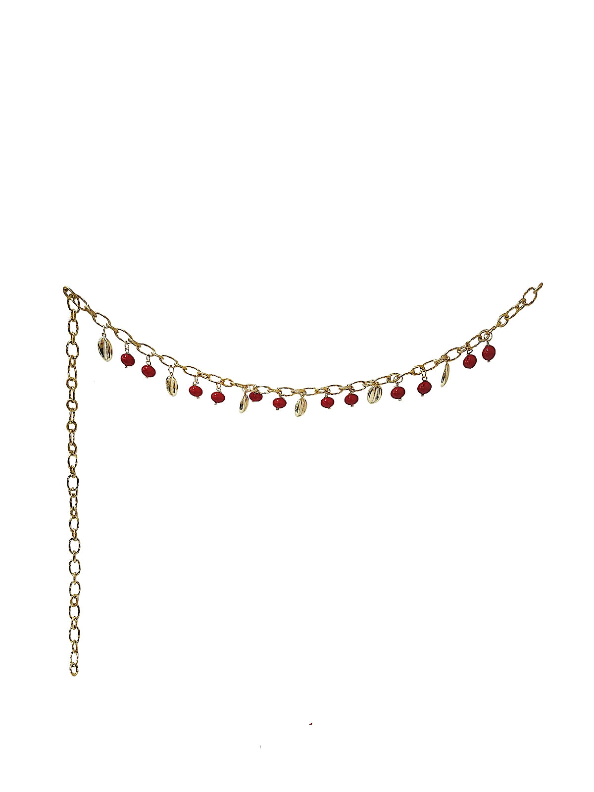 Seashell: Amaya Gold Metal Belt With Charms (WT222-GOLD)