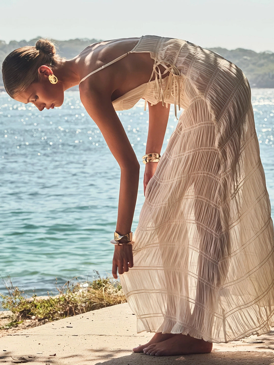 SNDYS: La Louisiane Maxi Dress (SDF831-SHELL) – Swimwear World