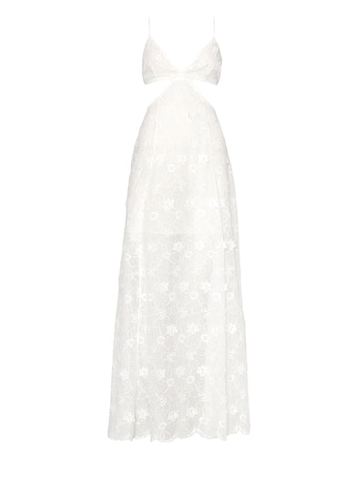 Milly: Vivianne 3D Floral Cotton Eyelet Cover Up (99VD04-WHT)