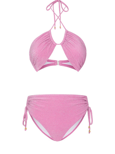 Milly: Shimmer Halter-Shimmer Bikini (31VX92-PNK-31VY92-PNK)