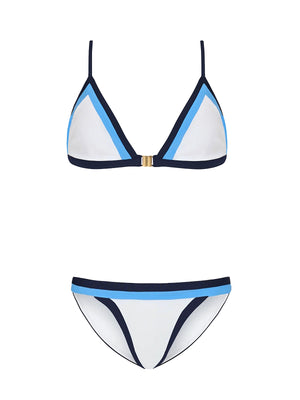 Milly: Amalfi Color Block Triangle-Amalfi Color Block Bikini (18VX21-NVY-18VY22-NVY)