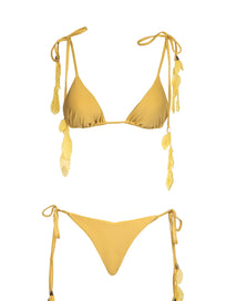 Isabel Beachwear: Plumage Bikini (PLUMAGET-YLLW-PLUMAGEB-YLLW)
